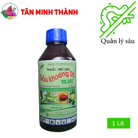 Dầu khoáng DS 98.8EC - Thuốc đặc trị nhện đỏ, sâu vẽ bùa, dòi đục lá trên cam, chanh, quýt, bưởi
