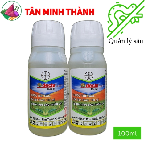 Decis Repel 2.5EC - Thuốc trừ sâu cuốn lá, rầy mềm, rệp muội, mọt đục quả, bọ xít, sâu khoang, sâu đục thân, sâu xanh