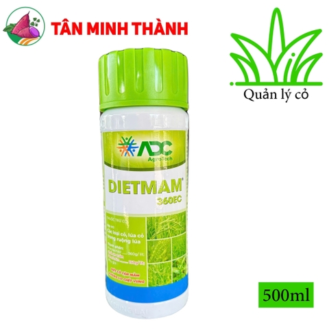 Diet Mam 360EC - ADC Thốc trừ cỏ diệt mầm, đặc trị lúa lộn, cỏ chác lác, cỏ lồng vực, cỏ đuôi phụng