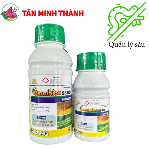Emathion 55EC - Thuốc đặc trị sâu cuốn lá, bọ trĩ, bù lạch, sâu đục thân, sâu ăn tạp, sâu xanh da lang, sâu đục trái, sâu tơ