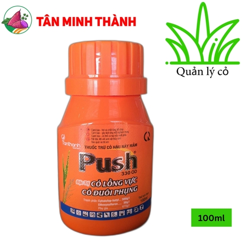 Push Tân Thành 330OD - Thuốc trừ cỏ hậu nảy mầm, đặc trị cỏ lồng vực, cỏ gạo, cỏ đuôi phụng trên lúa