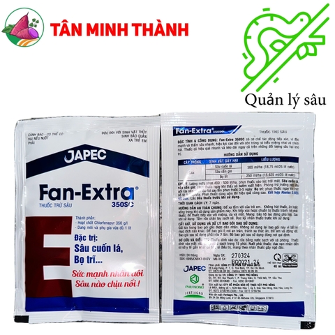 Fan Extra 350sc - Thuốc đặc trị sâu cuốn lá lúa, nhện gié, bọ trĩ, bù lạch, sâu phao