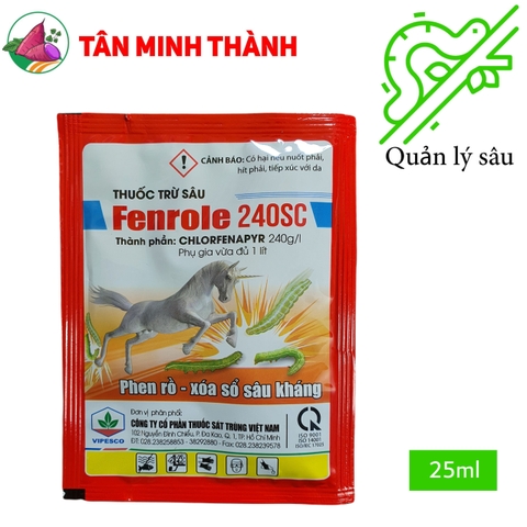 Fenrole 240SC - Thuốc đặc trị sâu xanh da láng, phen rồ xóa sổ sâu kháng, sâu cuốn lá, sâu phao, sâu ăn lá