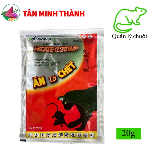 Hicate 0.25WP - Thuốc diệt chuột, ăn là chết