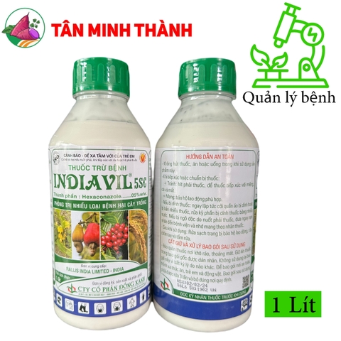 Indiavil 5SC - Thuốc trừ bệnh nấm hồng, rỉ sắt, vàng rụng lá, thán thư, đốm lá, lem lép hạt