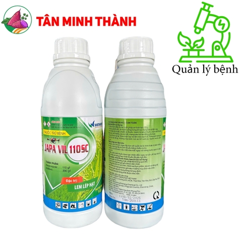 Japa Vil 110SC - Thuốc đặc trị lem lép hạt, vàng lá, thối rễ, khô vằn, nấm hồng