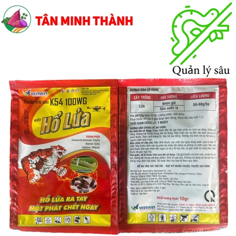 K54 100WG Hổ Lửa - Thuốc trừ sâu cuốn lá, nhện gié