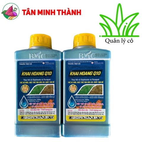 Khai Hoang Q10 Newfosinate 150SL - Thuốc trừ cỏ không chọn lọc, thế hệ mới, diệt cỏ mần trầu, cỏ tranh, cỏ ống, cỏ lông gà