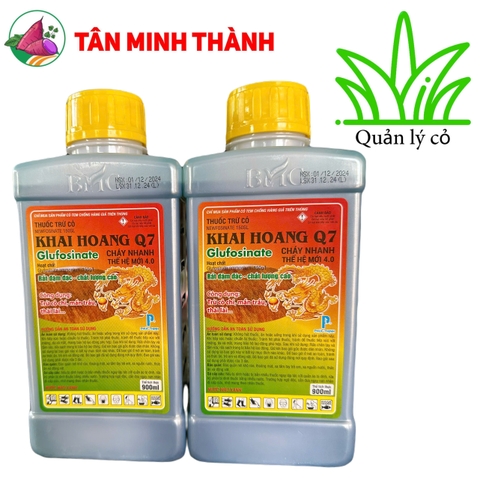 Khai Hoang Q7 Newfosinate 150SL - Thuốc trừ cỏ thế hệ mới, không chọn lọc, diệt cỏ chỉ, cỏ tranh, cỏ lồng vực, cỏ lông gà