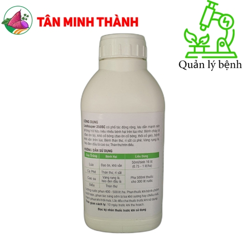 Lash Super 250SC - Thuốc đặc trị bệnh thán thư, khô vằn, vàng lá, rỉ sắt, héo đen, đạo ôn