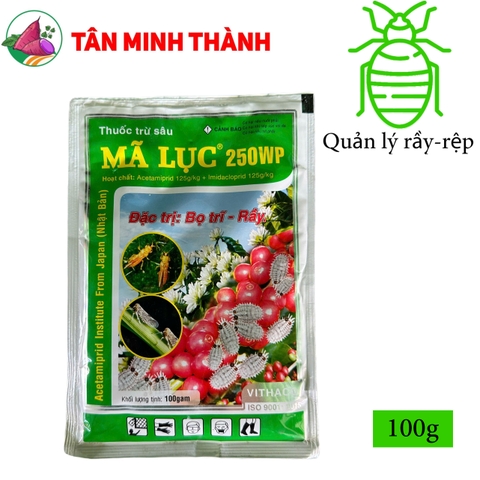 Mã Lục 250WP - Thuốc đặc trị bọ trĩ, rầy nâu, rầy xanh, rệp sáp