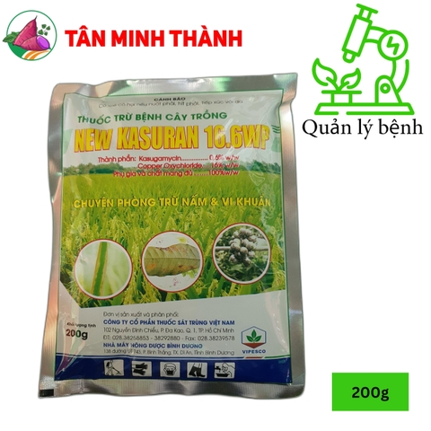 New Kasuran 16.6WP - Thuốc trừ bệnh do nấm và vi khuẩn, vàng lá, bạc lá, phấn trắng, thán thư, nấm hồng, rỉ sắt