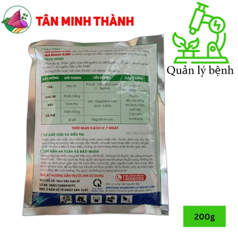 New Kasuran 16.6WP - Thuốc trừ bệnh do nấm và vi khuẩn, vàng lá, bạc lá, phấn trắng, thán thư, nấm hồng, rỉ sắt