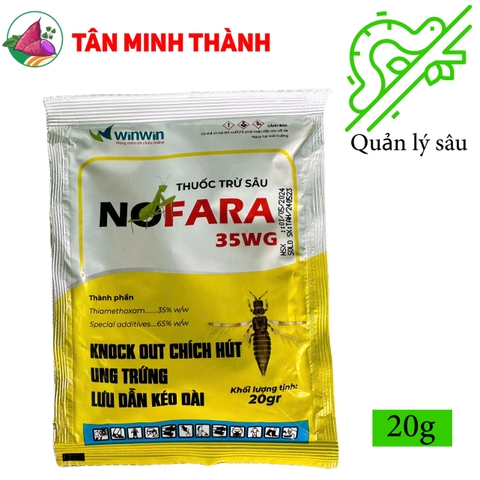 Nofara 35WG - Thuốc đặct trị bọ trĩ, bọ xít, bọ nhảy, bọ cánh tơ, rầy xanh, rầy nâu, rệp sáp