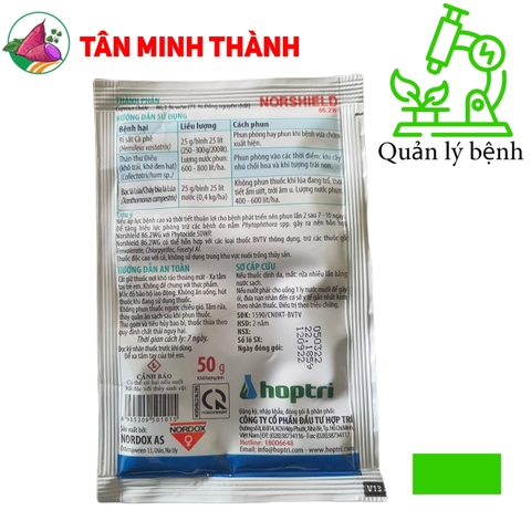 Norshield 86.2WG - Thuốc trừ bệnh rỉ sắt, thán thư, cháy bìa lá, vàng lá, khô trái