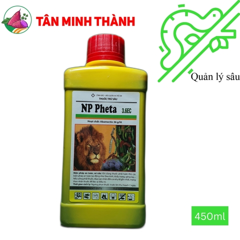 NP Pheta 3.6EC - Thuốc trừ sâu sinh học đặc trị sâu cuốn lá, nhện nhé, rầy nâu, sâu tơ, sâu xanh, bướm trắng, bọ trĩ, dòi đục lá, rầy bông