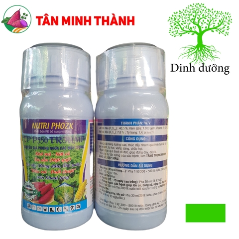 Nutri Phozk - Thuốc tạo củ, to củ khoai lang, giảm khô mủ, nứt củ, da sần, da cây, đầu voi-đuôi chuột, dứng dây