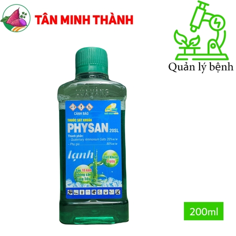 Rocsai Physan - Thuốc trừ bệnh do nấm và khuẩn, đạo ôn, vàng lá, thối cổ gié, lem lép hạt, thối nhũn, vàng lá vi khuẩn