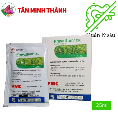 Prevathon 5SC - Thuốc đặc trị sâu đục thân, sâu cuốn lá, dòi đục lá, sâu xanh da láng, bọ nhảy, sâu đục trái, sâu khoang