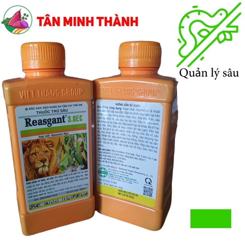 Reasgant 3.6EC - Thuốc trừ sâu đục thân, sâu cuốn lá, nhện gié, sâu đục bẹ, bọ trĩ, sâu tơ, sâu vẽ bùa, nhện đỏ, bọ xít, rệp muội, rệp sáp