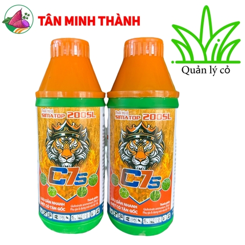 Simatop 200SL C7S - Thuốc trừ cỏ khai hoang, diệt cỏ tranh, cỏ cú, rau muống, cỏ bợ