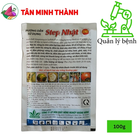 Stepguard 100sp - Thuốc trừ bệnh thối nhũn, lỡ cổ rễ, héo xanh, đốm lá, xơ đen mít, thối trái, vàng lá chín sớm