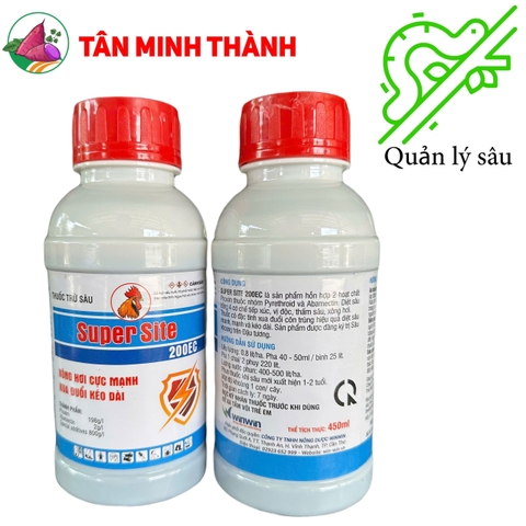 Super Site 200EC - Thuốc xông hơi, trừ sâu khoang, sâu cuốn lá, bọ xít, sâu xanh, bọ nhảy