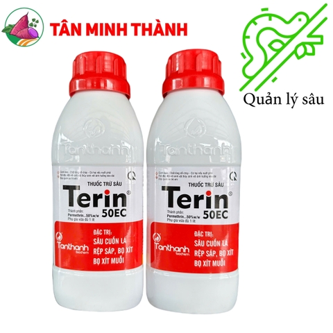 Terin 50ec - Thuốc đặc trị sâu cuốn lá, bọ xít, bọ xít muỗi, rệp sáp, sâu đục bẹ, muỗi hành