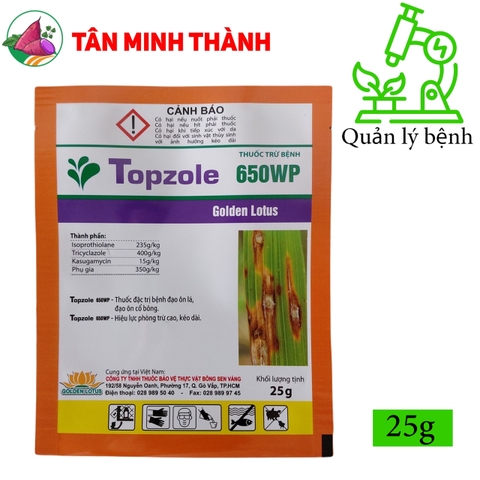 Topzole 650WP - Thuốc trừ bệnh đạo ôn lá, đạo ôn cổ bông, thối cổ gié, vàng lá