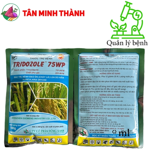 Tridozole Bột 75WP - Thuốc trừ đạo ôn, thối cổ gié, cháy lá