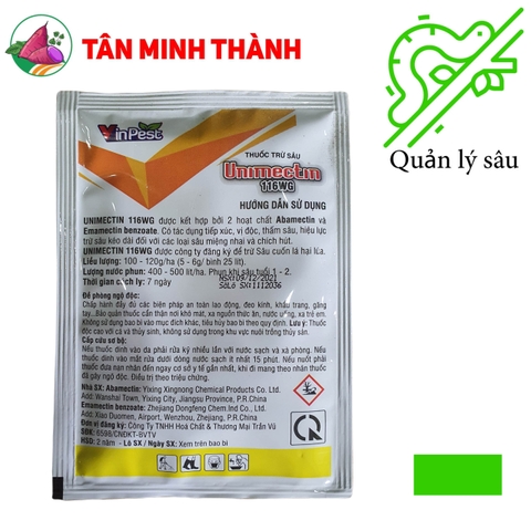 Unimectin 116WG - Thuốc đặc trị sâu cuốn lá, sâu xanh, sâu khoang, nhện đỏ