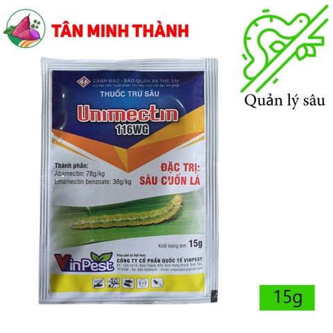 Unimectin 116WG - Thuốc đặc trị sâu cuốn lá, sâu xanh, sâu khoang, nhện đỏ