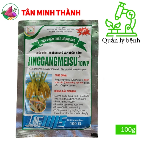 Vali Jinggangmeisu 10WP - Thuốc đặc trị khô vằn, đốm vằn, nấm hồng, vàng lá, khô cây, lở cổ rễ, thán thư