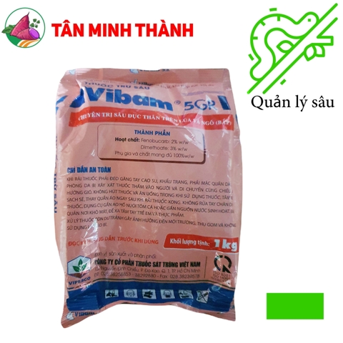 Vibam 5GR - Thuốc trừ sâu dạng hạt đặc trị sâu đục thân, tuyến trùng, rệp sáp, sâu năn, sùng đất
