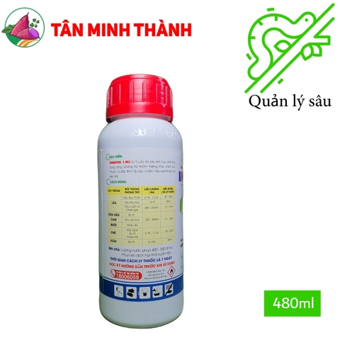 Vimatox 1.9EC - Thuốc trừ sâu sinh học đặc đặc trị sâu cuốn lá, nhện gié, sâu đục thân, sâu đục bẹ, bọ trĩ, nhện đỏ, rầy xanh, dòi đục lá