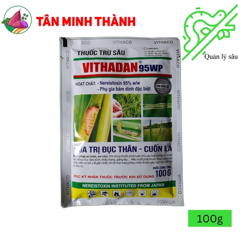 Vithadan 95wp - Thuốc đặc trị sâu đục thân, sâu cuốn lá, bọ trĩ, sâu ăn tạp, sâu xanh da láng