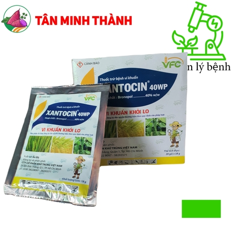 Xantocin 40WP - Thuốc đặc trị vi khuẩn gây bệnh cháy bìa lá, héo rủ, chết cây con, thối nhũn, đốm lá