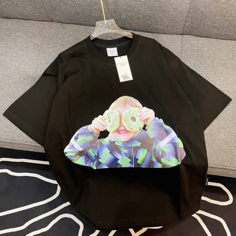 Áo Phông ADLV Baby Face Donut Áo Xanh Màu Đen