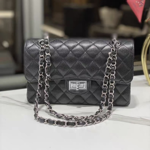 Túi Chanel 2.55 Bag Black Da Caviar Size 20cm
