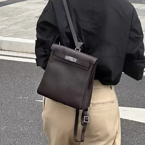 Balo Hermes Kelly Ado Da Bò Togo Size 21cm Màu Caramel