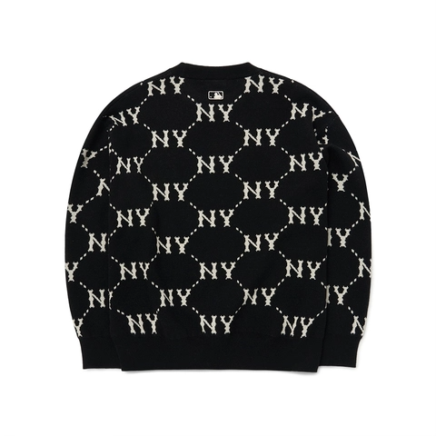 Áo len MLB Monogram Logo NY Màu Đen