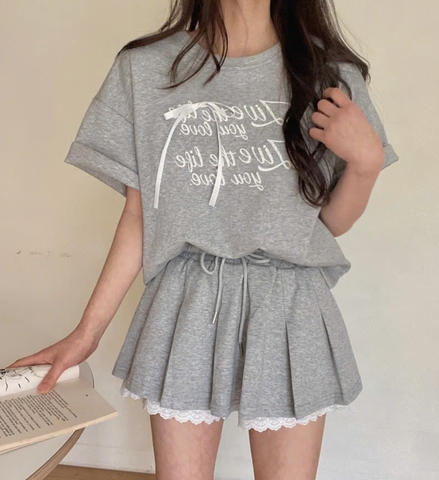 Bộ quần áo Hàn quốc nơ chân váy