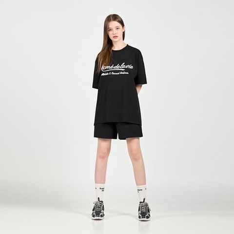 Quần Short ADLV Logo Bóng Màu Đen