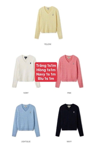Áo Whoau len thừng cổ tim