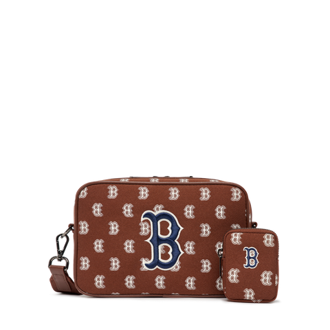 Túi Đeo Chéo MLB Monogram Logo Chữ B 3ACRM012N-43BRD Màu Nâu