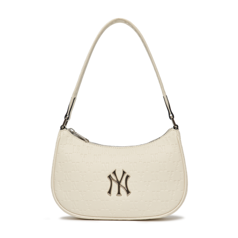 Túi Đeo Vai MLB Hobo Logo NY 3ABQS022N-50CRS Màu Trắng