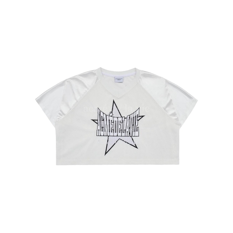 Áo Croptop ADLV Star Màu Trắng