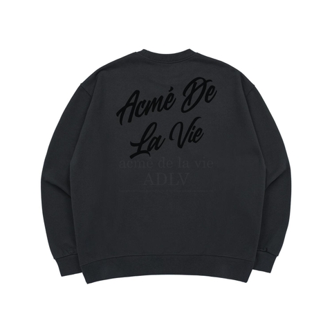 Áo Nỉ Sweater ADLV Chữ Nghiêng Màu Xám