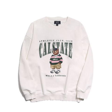 Áo Nỉ Sweater Whoau WHMWD2221U Màu Kem