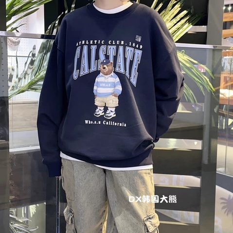 Áo Nỉ Sweater Whoau WHMWD2221U Màu Xanh Ivory